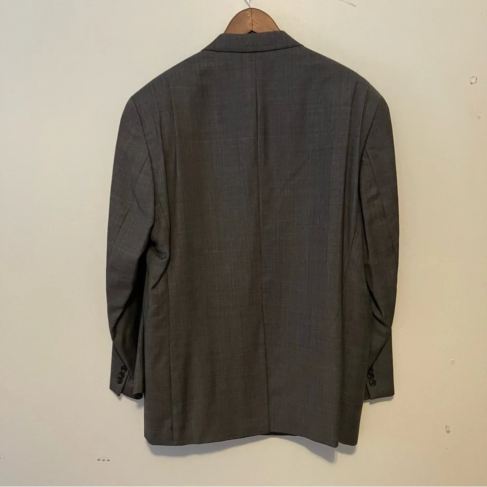 Lauren Ralph Lauren Mens 46R Gray Wool Cashmere Suit Jacket Sport Coat Preppy